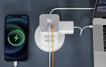 Prelungitor tip Turn  TPS03RX-DE-C, 8 prize, 2X USB A, 1X USB-C, 3A, 3600W, cablu 2m [2]