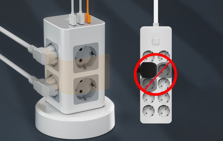 Prelungitor tip Turn  TPS03RX-DE-C, 8 prize, 2X USB A, 1X USB-C, 3A, 3600W, cablu 2m [1]