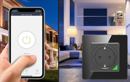 Priză de perete Avatto N-WOT10-EU-B TUYA WiFi (negru) [2]