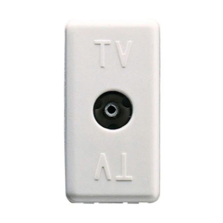Prize - Priza modulara din gama Gewiss System, standard italian, 1 modul, Priza TV/Satelit directa, 0 Db, alba