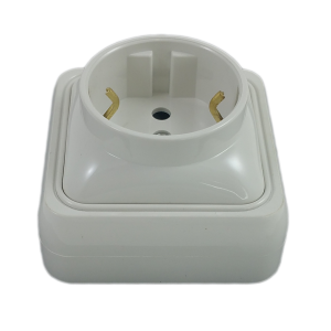 Toate produsele - Priza simpla, Mini alba, cu IP20. Montaj aparent.