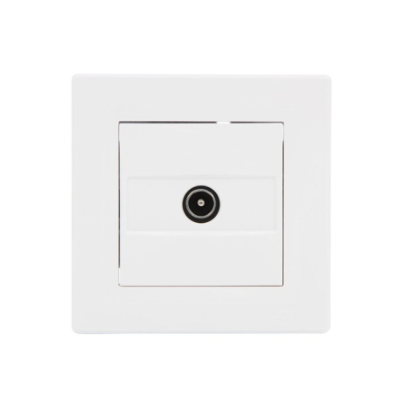 Prize - Priza TV de capat Asfora,1 dB, alba, montaj incastrat