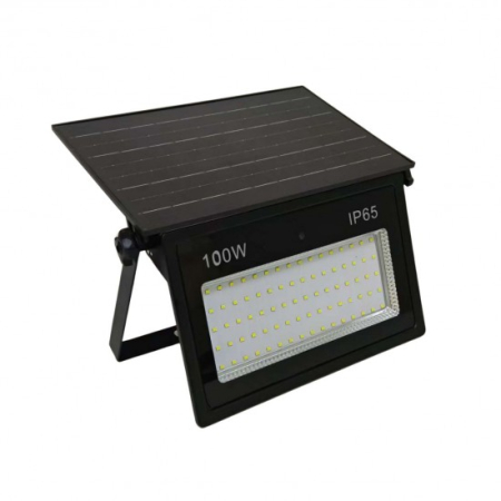 Proiectoare - Proiector cu panou solar integrat 100W, 285x175x52mm, 1300lm, IP65, 6500K