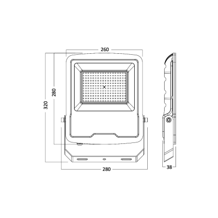 Proiector led 100W SMD, 8500 lumeni, lumina rece 6500K, gri,IP65, Braytron [2]