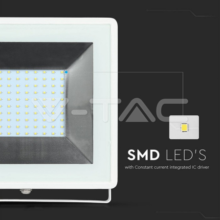Proiector led VTAC, SMD, slim, 100W, lumina rece, alb, Seria E [1]