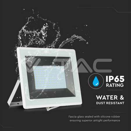 Proiector led VTAC, SMD, slim, 100W, lumina rece, alb, Seria E [2]