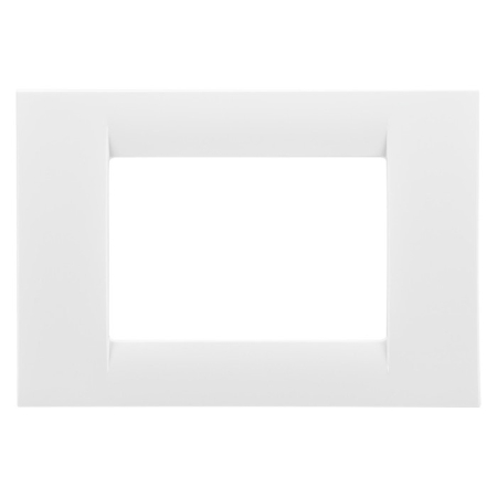 Accesorii instalatii electrice - Rama din gama Gewiss System, colectia Virna, GW22103, 3 module, alba, pentru priza / intrerupator