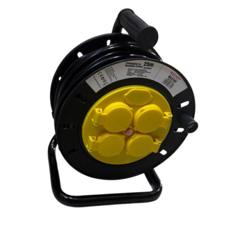 Aparataj si accesorii instalatii electrice - Rola prelungitor cu tambur 25m 3x2.5 mm - 4 prize