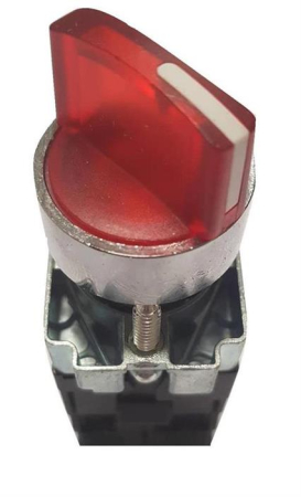 Accesorii - Selector cu maneta scurta cu revenire, luminoasa, 1NI+1ND, rosu, 0-1, Freder