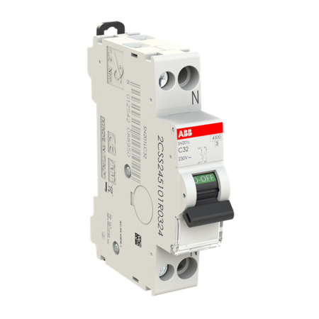 Siguranta automata ABB, 1P+N, 25A, 4.5kA, curba C, model SN201L-C32 [1]