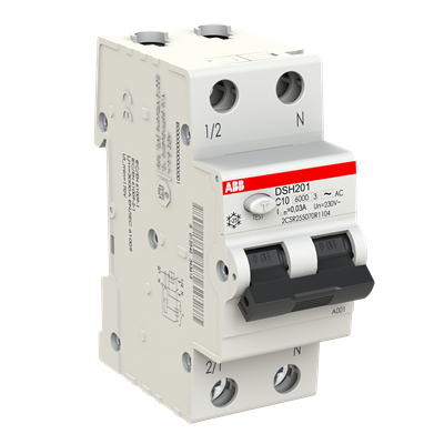 Siguranta automata diferentiala RCBO ABB  AC30/0.03 1P+N 10A 30mA 6kA curba C [1]