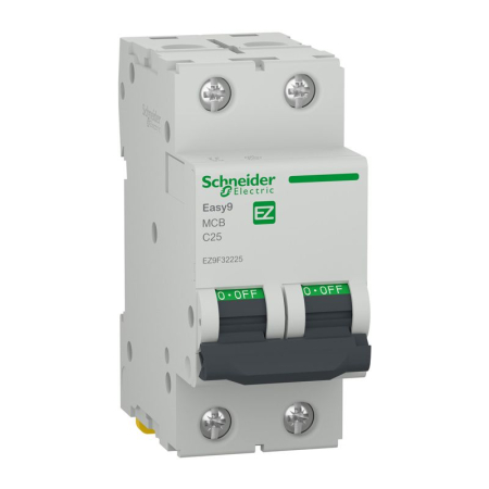 Sigurante - Siguranta automata Easy9 MCB, 25A, 2P, curba C, capacitate de rupere 4,5kA, Schneider