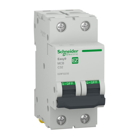 Sigurante - Siguranta automata Easy9 MCB, 32A, 2P, curba C, capacitate de rupere 4,5kA, Schneider