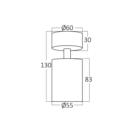 Spot orientabil, 1xGU10, max.35w, Ø55, montaj aplicat, corp aluminiu, IP20, negru, Braytron [2]