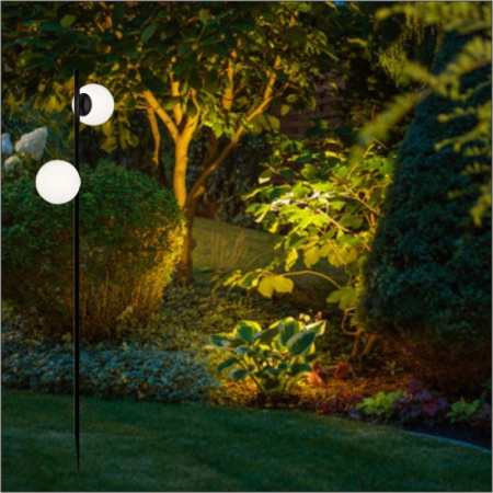 Stalpi iluminat - STALP GRADINA 2*G4 164*164*1100MM NEGRU