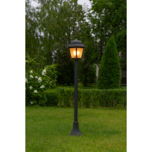 Stalpi iluminat - STALP ILUMINAT EXTERIOR NEGRU 230V/40W/1*E27/IP44 1200X185X190mm