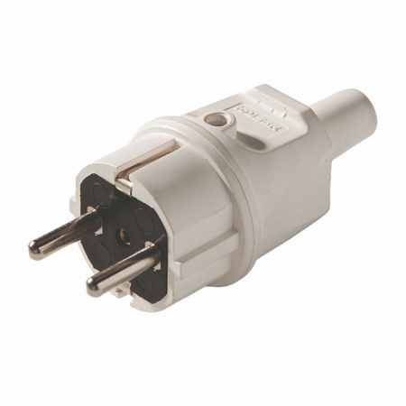 Stechere si cuple - Stecher schuko MARTIN KAISER, cauciucat, alb, 2P+E, 16A