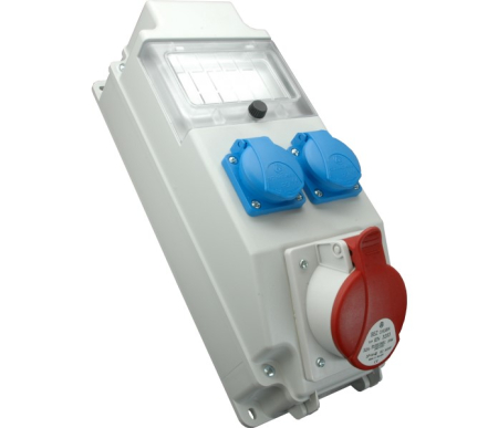 Tablouri electrice - Tablou organizare santier trifazic/monofazic, 6 module, IP54, 230/415VAC, 16A, SEZ, ROS 5-6/x-12/S