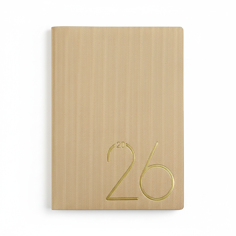 Agenda 2026 – Eleganta khaki cu accente aurii [1]