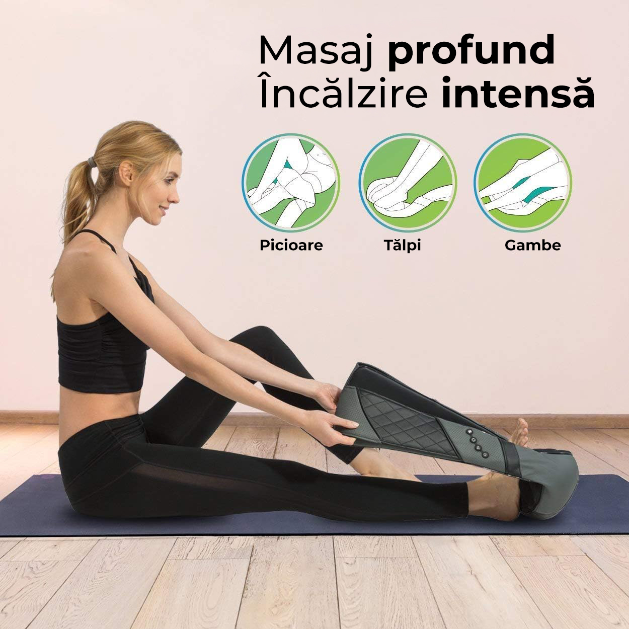 Aparat de Masaj Profesional Regal Bliss® – Masaj Terapeutic pentru Spate, Gât, Umeri, Picioare și Abdomen, 8 Bile Rotative, 3 Viteze, 2 Direcții, Husă Portabilă, Gri/Negru [5]
