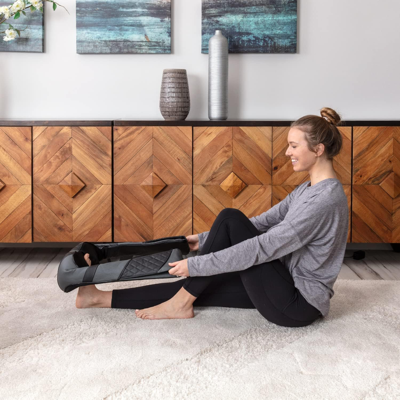 Aparat de Masaj Profesional Regal Bliss® – Masaj Terapeutic pentru Spate, Gât, Umeri, Picioare și Abdomen, 8 Bile Rotative, 3 Viteze, 2 Direcții, Husă Portabilă, Gri/Negru [9]