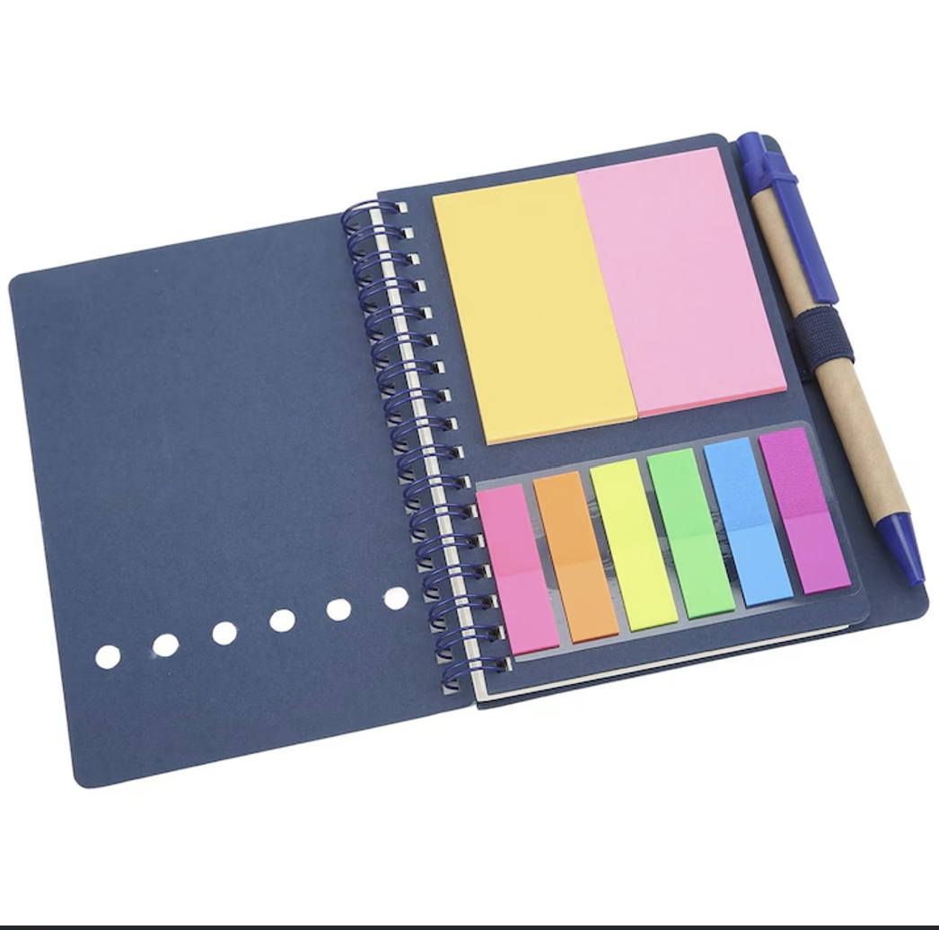 Caiet cu Spirală și Pix Eco – Design Elegant, Copertă Albastră, File Liniate [6]