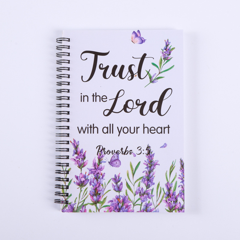 Caiet Spirala “Trust in the Lord” – Design Floral, Coperta cu Inspiratie Biblica [6]