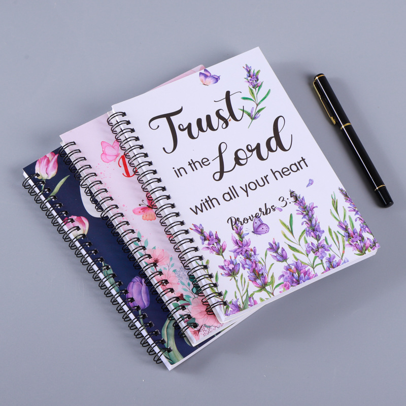 Caiet Spirala “Trust in the Lord” – Design Floral, Coperta cu Inspiratie Biblica [5]