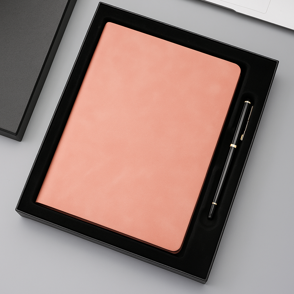 Caiet standard, roz pastel, design minimalist, 180 de grade deschidere plată [1]