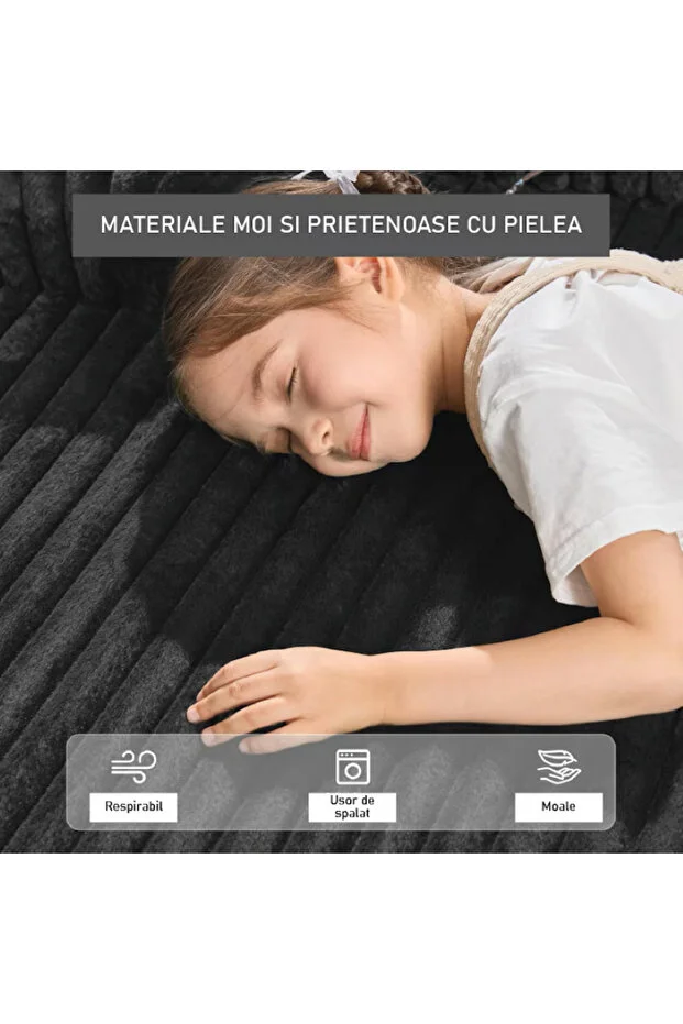 Canapea Colțar Premium Gri, 3 Locuri, cu 3 Perne Mari și 2 Perne Decorative – Design Modern și Confort Sporit [3]