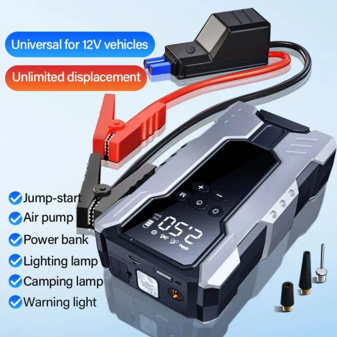 Compresor Auto Portabil 4 în 1 cu Power Bank și Pornire Auto – Mini Compresor Digital Reîncărcabil [5]