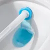 Perie WC din Silicon cu Suport și Recipient Integrat – Curățare Eficientă, Alb/Albastru [2]