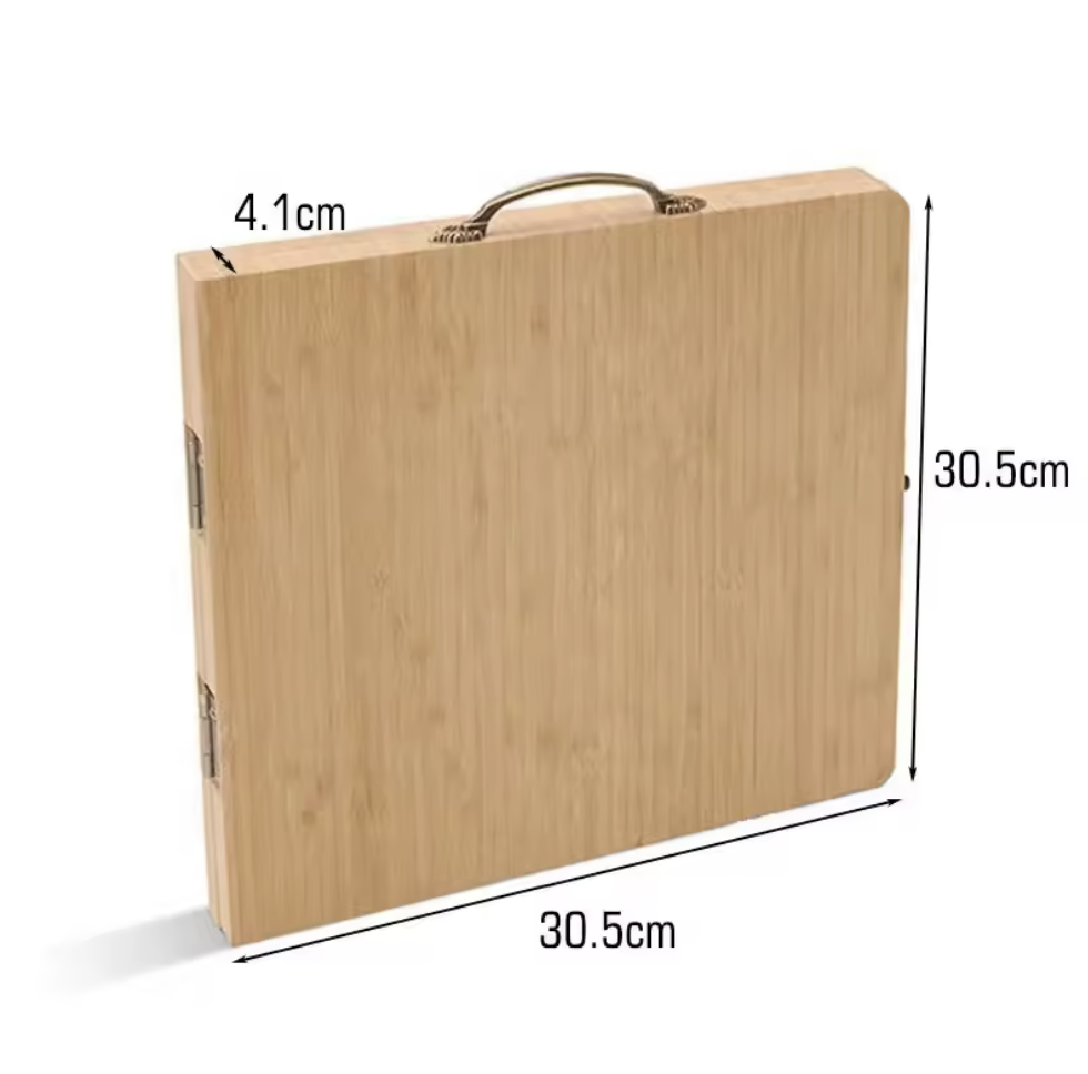 Platou Premium din Bambus pentru Branzeturi – Set cu 4 Ustensile din Inox, Ideal pentru Petreceri si Cadouri [5]