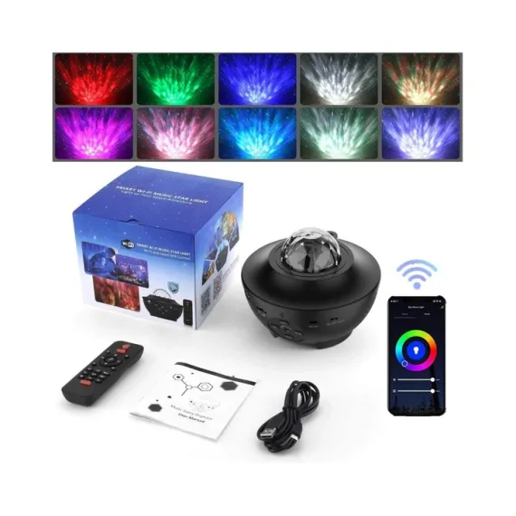 Proiector Galaxy Smart cu Bluetooth și Control din Aplicație – Lampă LED cu Efect Aurora și Telecomandă [2]