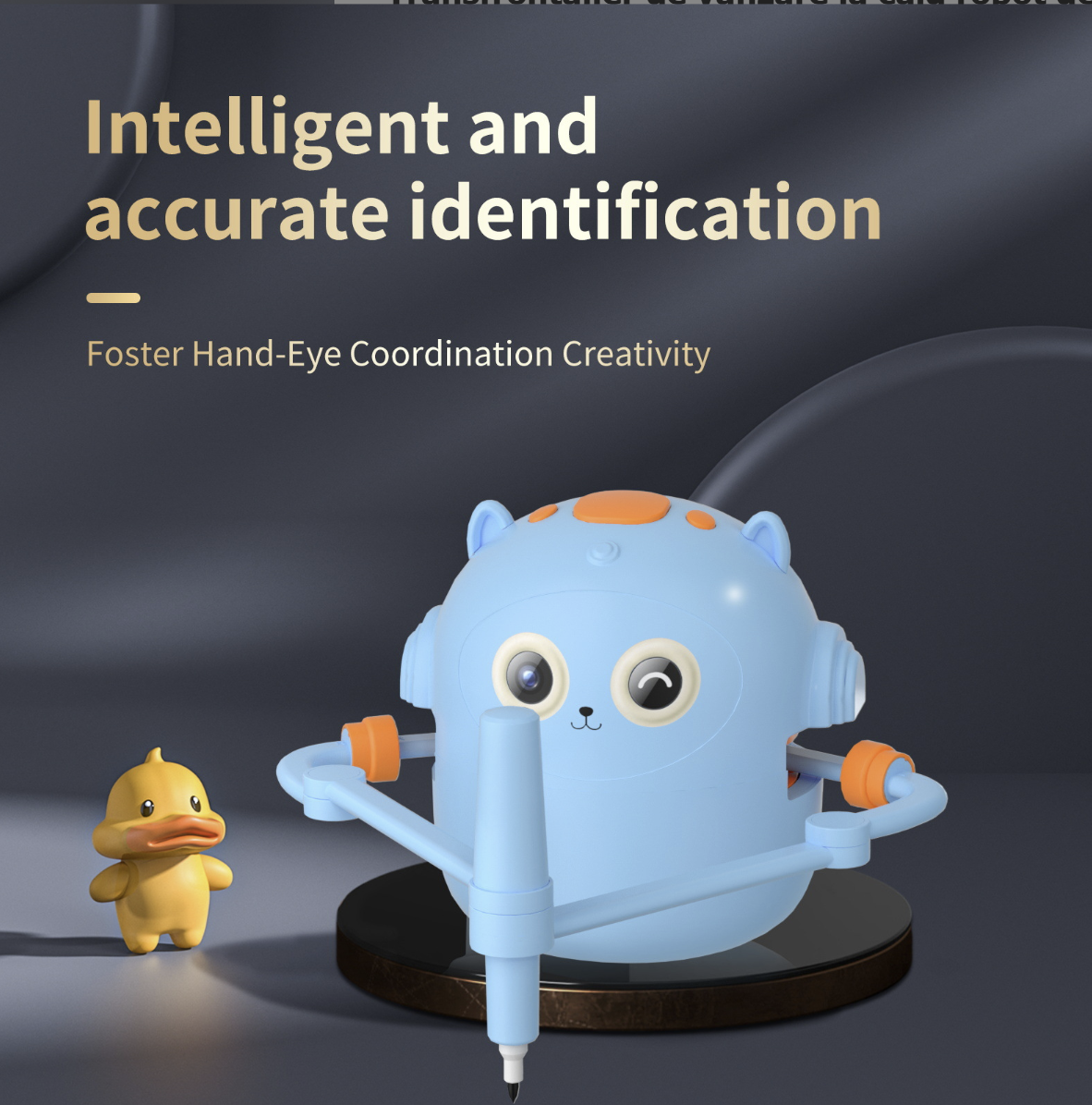 Robot educational interactiv cu 100 de carduri si interactiune vocala, ideal pentru copii 3+, albastru [2]