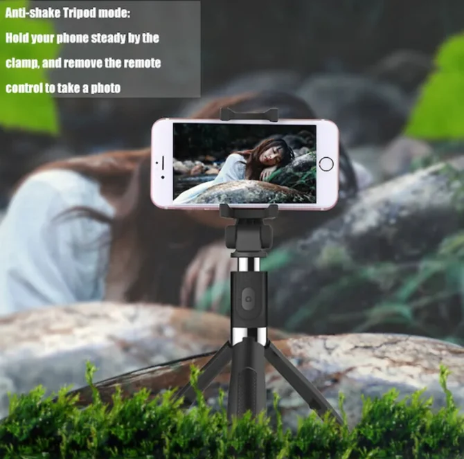 Selfie Stick cu Trepied și Telecomandă Bluetooth – Suport Telefon Reglabil și Rotire 225° [6]