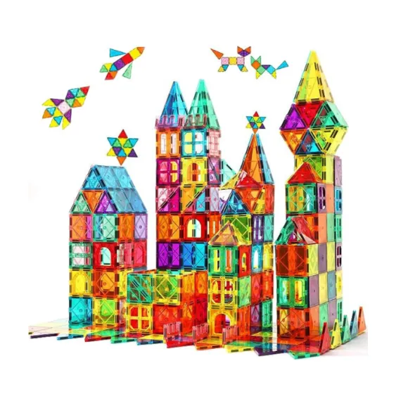 Set 100 Piese Magnetice de Construcție – Joc Creativ 3D pentru Dezvoltarea Inteligenței și Imaginației Copiilor [2]