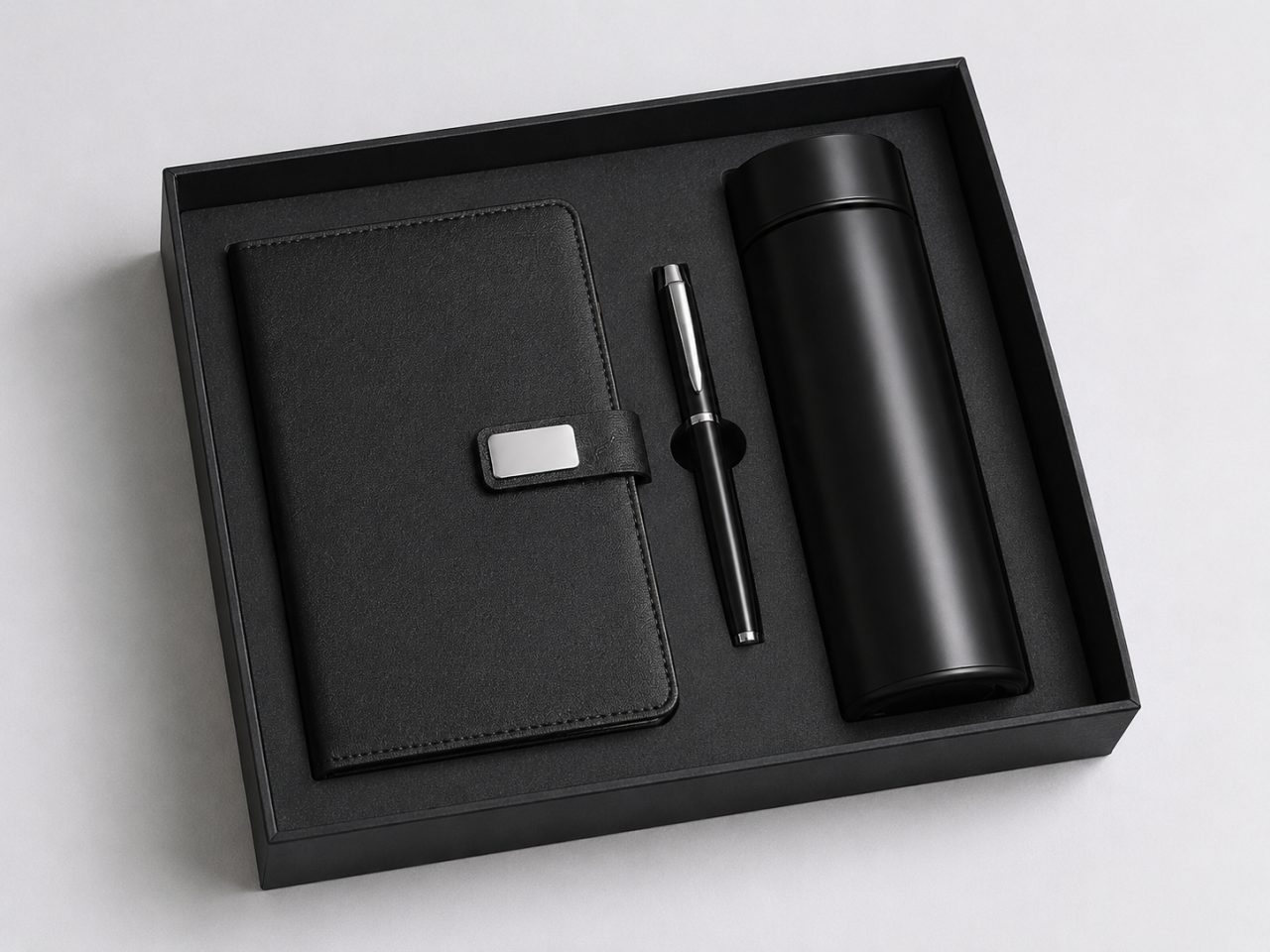 Set Cadou Premium Business – Agenda, Pix și Termos Elegant în Cutie de Lux [4]
