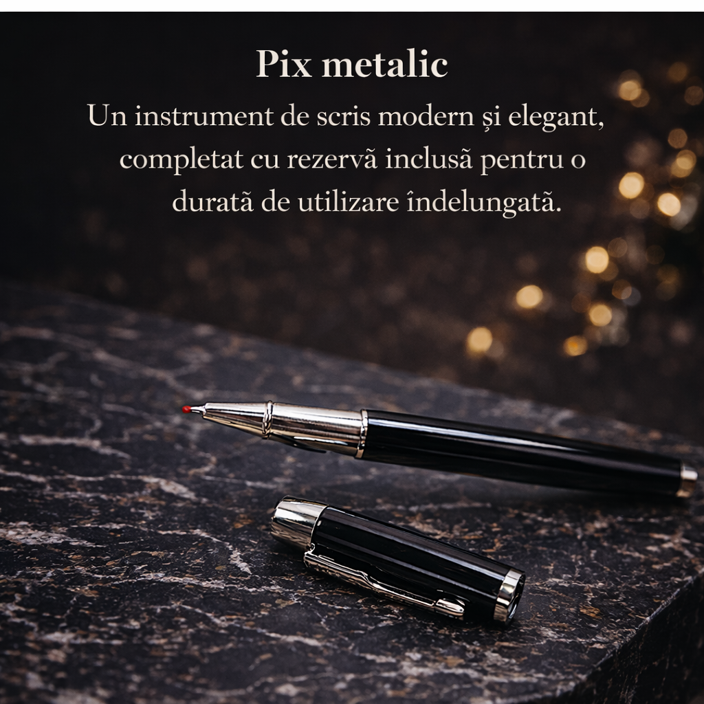 Set Cadou Premium pentru Birou – Agenda, USB, Pix si Termos Elegant Gri [4]