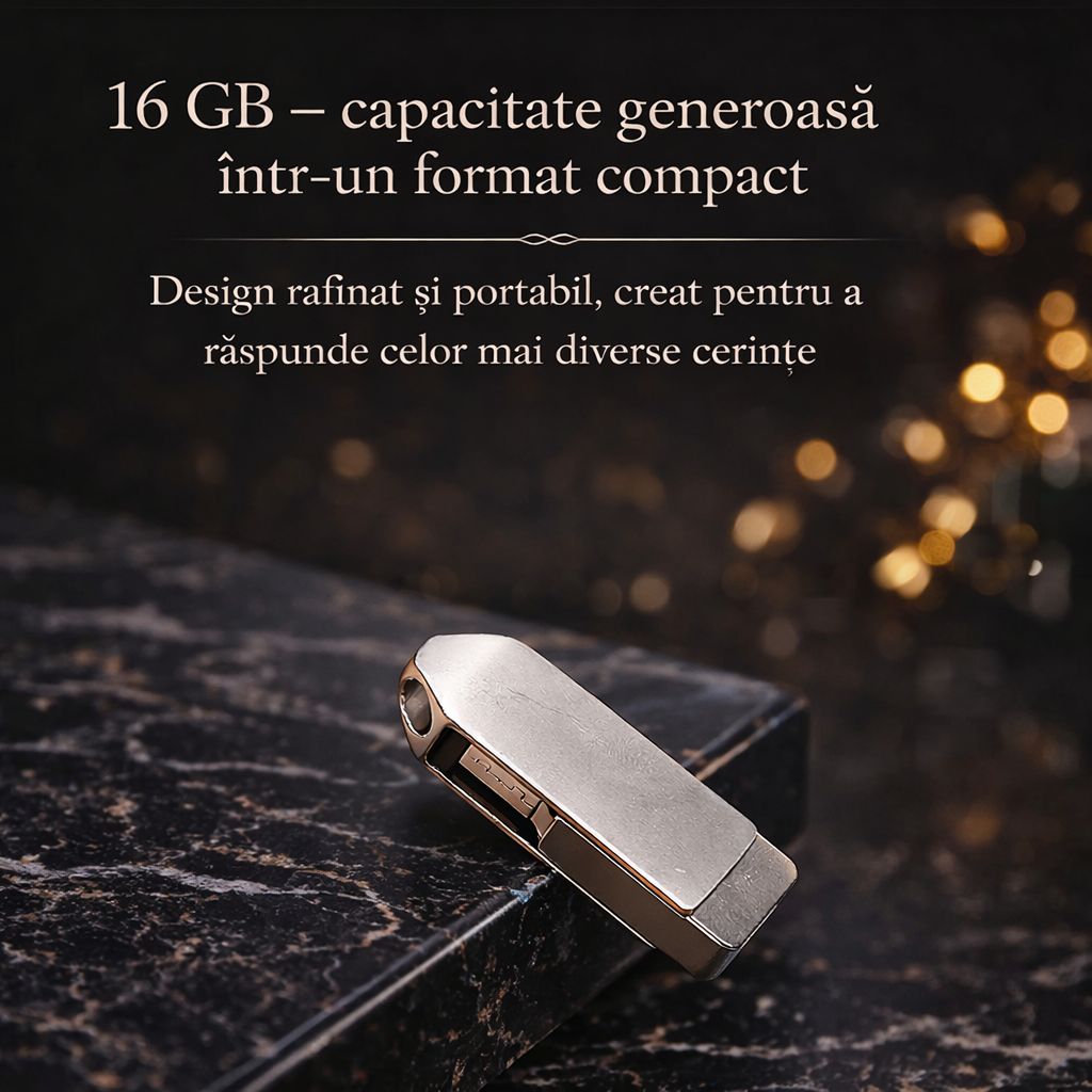 Set Cadou Premium pentru Birou – Agenda, USB, Pix si Termos Elegant Gri [3]
