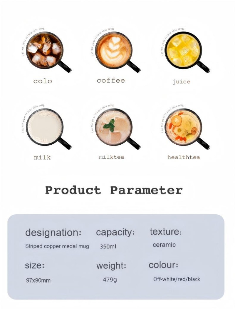 Set Cadou Premium pentru Cafea, termos 500ml, cană ceramică texturată cu accente aurii, multicolor [5]