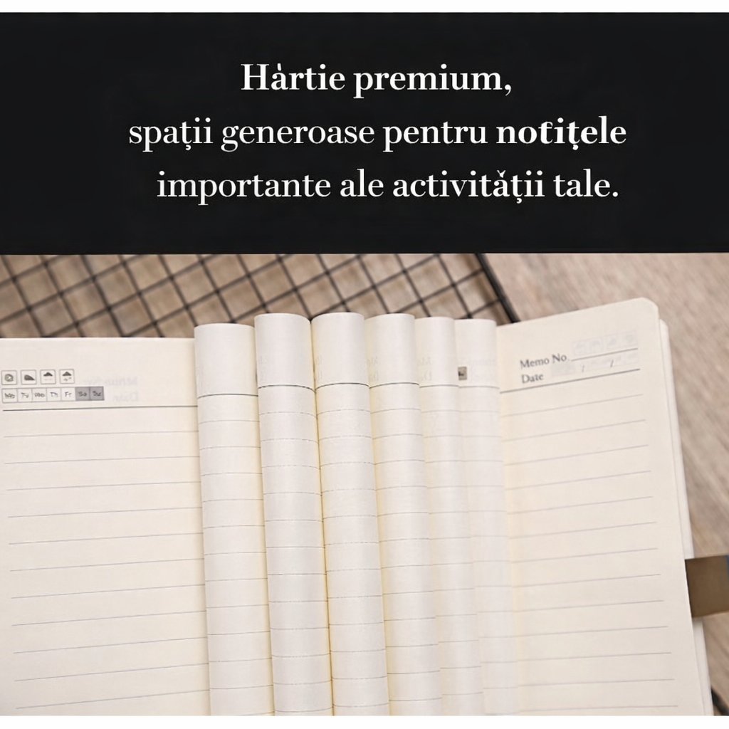 Set de birou elegant cu agenda din piele ecologica, pix metalic si stick USB – alegerea perfecta pentru cadouri business rafinate [5]