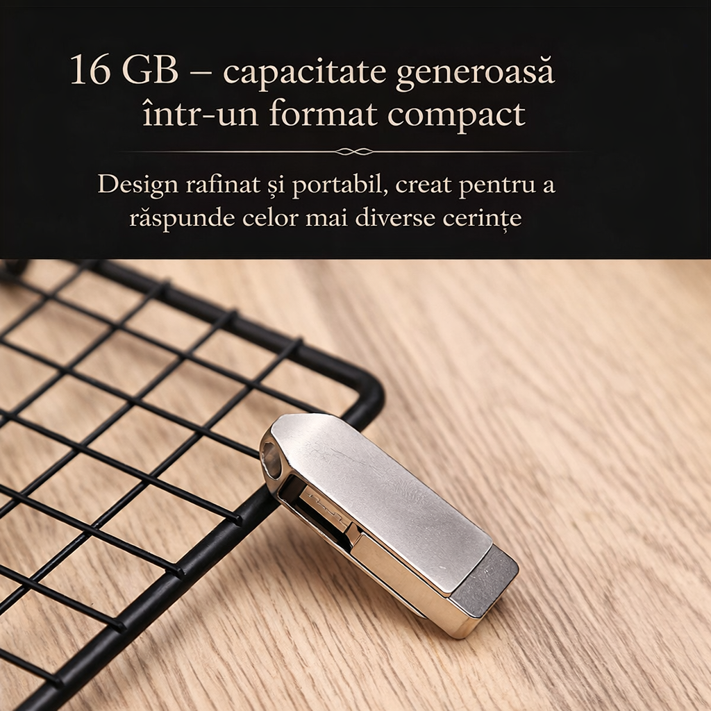 Set de birou elegant cu agenda din piele ecologica, pix metalic si stick USB – alegerea perfecta pentru cadouri business rafinate [3]