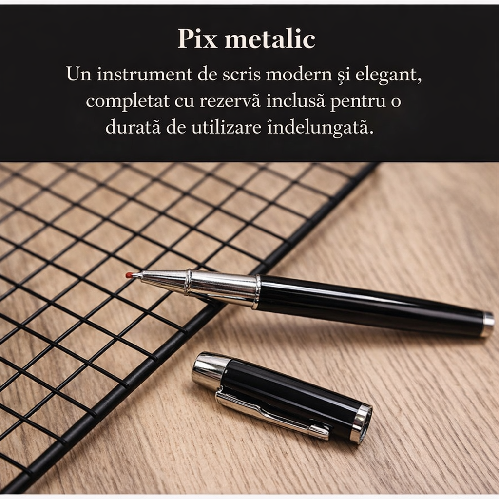 Set de birou elegant cu agenda din piele ecologica, pix metalic si stick USB – alegerea perfecta pentru cadouri business rafinate [3]
