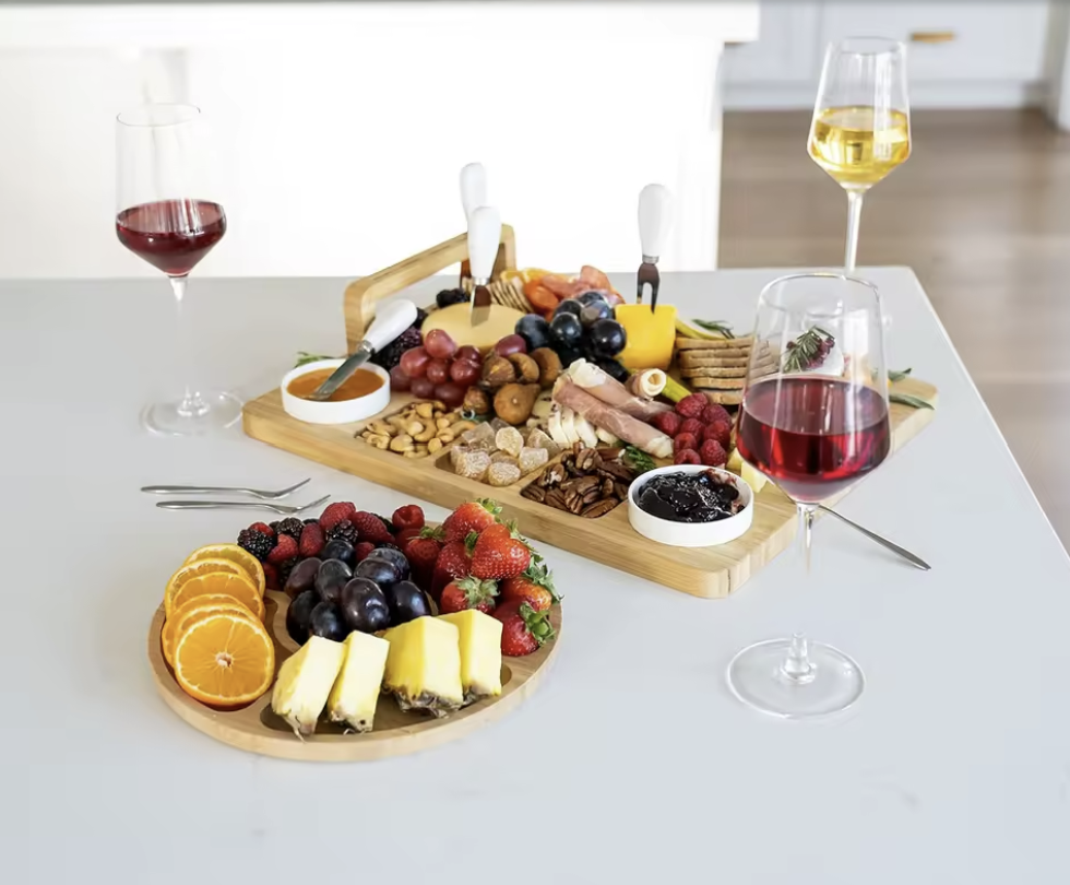 Set Premium de Servire din Bambus – Eleganta Naturala pentru Aperitive si Branzeturi [5]