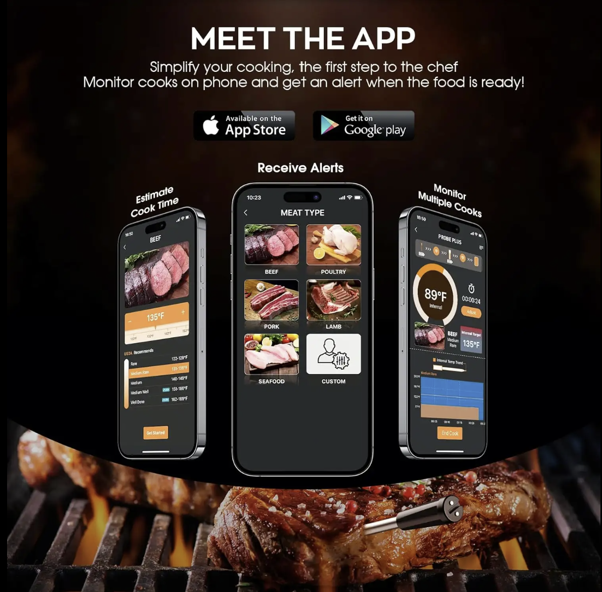 Termometru inteligent pentru gratar cu Bluetooth – Monitorizare fara fir pentru gatit precis si confortabil [5]