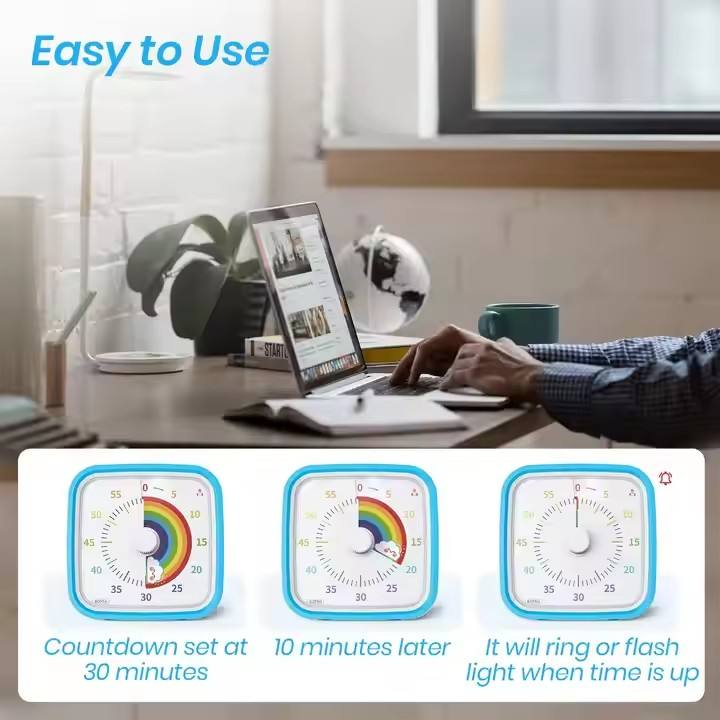 Timer mecanic adorabil pentru copii – ideal pentru studiu, joaca si activitati zilnice [4]