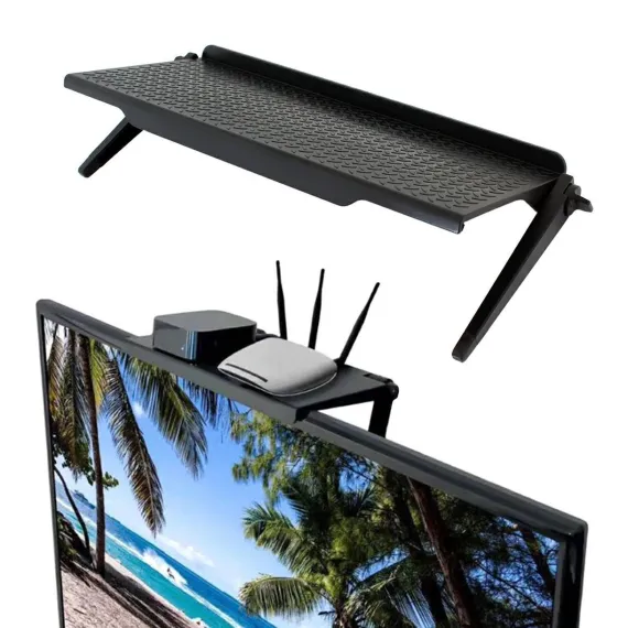 uport Pliabil de Depozitare pentru TV și Monitoare LCD, Max. 4 Kg, Negru, 30 x 11 x 3 cm [3]