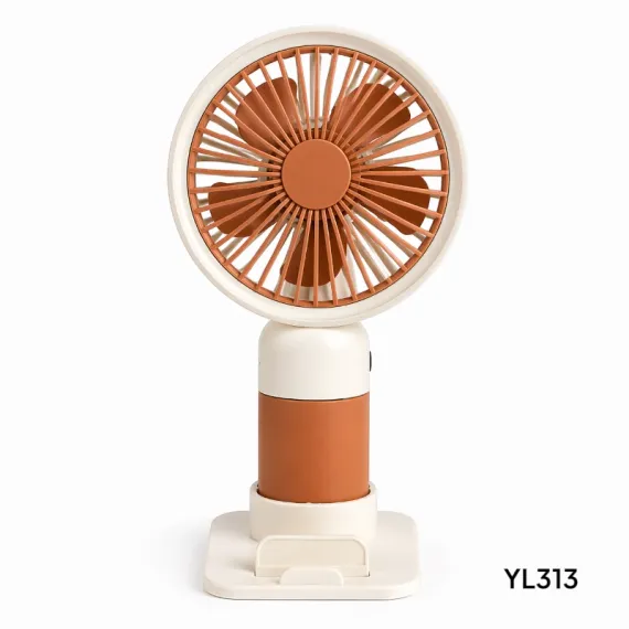 Ventilator Portabil YL313 cu Încărcare USB și Suport pentru Telefon, 16.5 cm – Compact și Reîncărcabil [2]