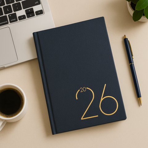 Agenda - Agenda 2026 – Eleganta Albastru cu accente aurii